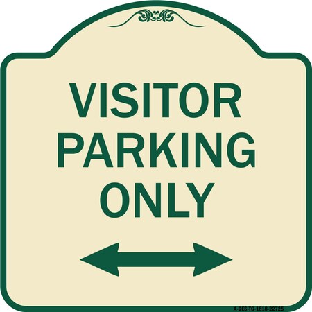 Signmission Visitor Parking Visitor Parking Heavy-Gauge Aluminum Architectural Sign, 18" x 18", TG-1818-22725 A-DES-TG-1818-22725